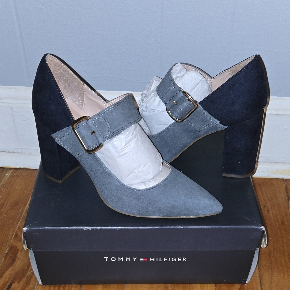 Tommy Hilfiger Women's Gray and Black Heels